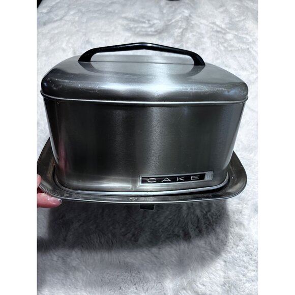 Lincoln metal cake square carrier storage container - Picture 1 of 8